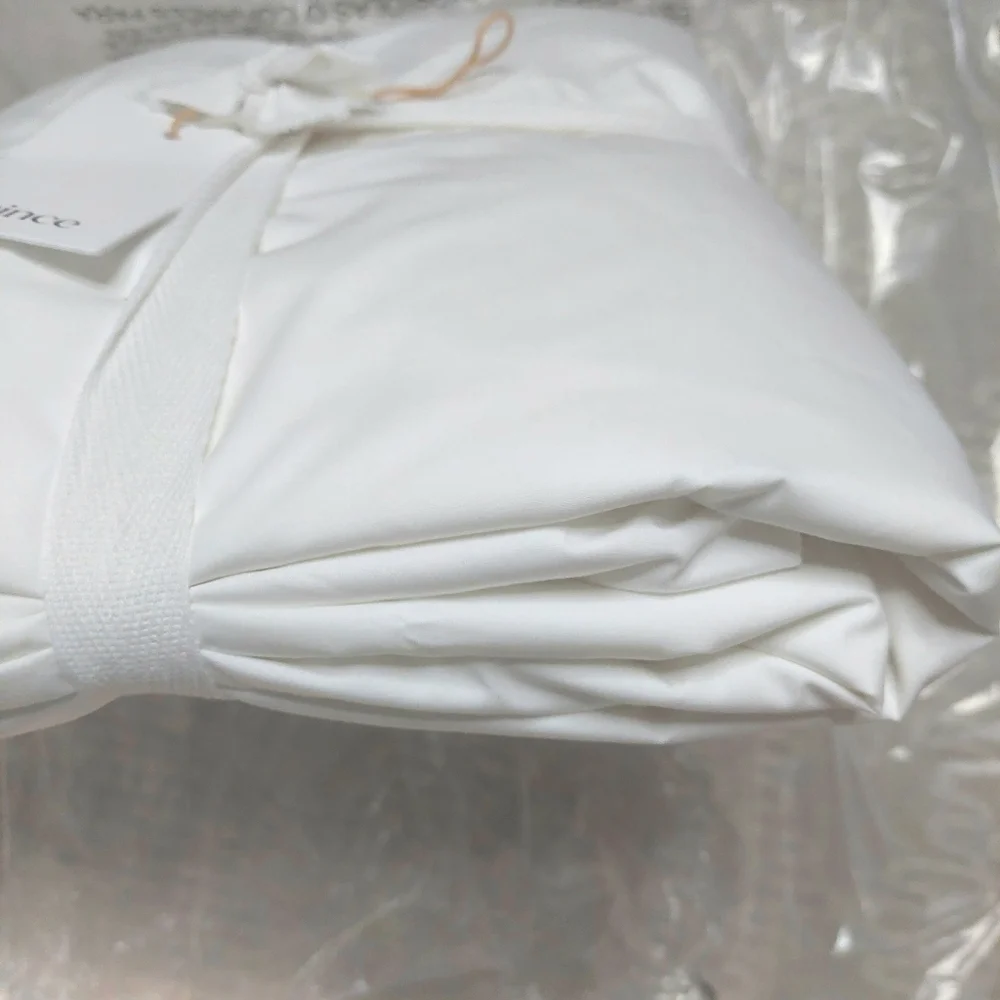 NWT! Quince 100% Organic Sateen Cotton White Duvet Cover! King/ Cal King (593)